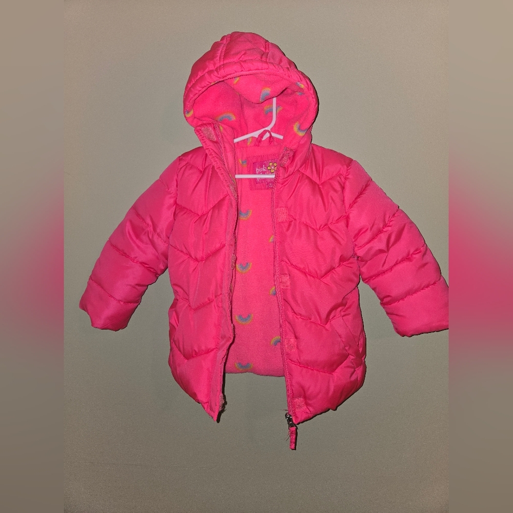 Warm Girls Pink Winter Jacket - Picture 5 of 6